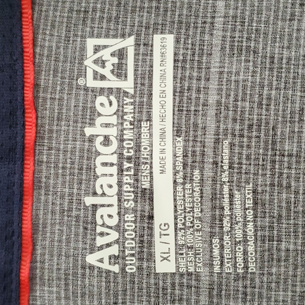 🆕️AVALANCHE Gray UPF 50+ Performance Short Sleeve Woven Shirt MEN'S SIZE: XL/TG - Picture 10 of 11